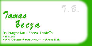tamas becza business card
